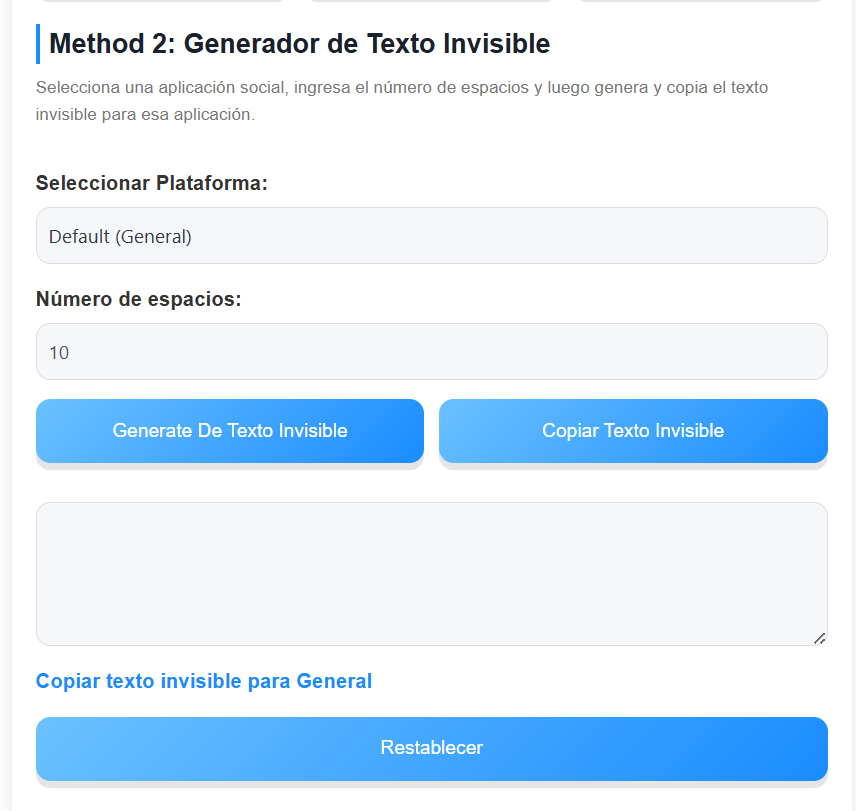 method 1 texto invisible WhatsApp copiar y pegar